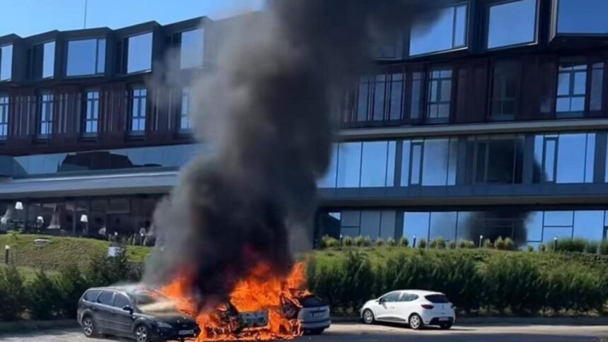incendiu masiv langa castelul corvinilor trei masini afectate un barbat ranit usor 68d16672b98a6