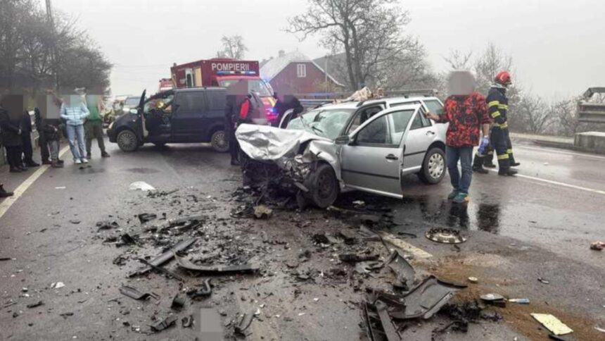 carambol cu trei masini pe dn 17 in judetul suceava sase persoane intre care trei copii au fost ranite 692af9c50af7c