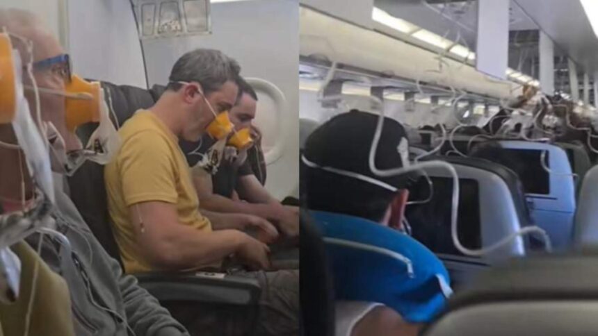 panica la bordul unui avion mastile de oxigen au cazut iar aeronava a coborat brusc pentru a evita o tragedie 691213e14b874