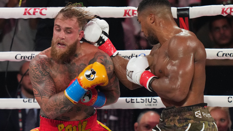 video box anthony joshua l a invins prin ko in runda a sasea pe jake paul la miami fostul youtuber ar putea avea o fractura la