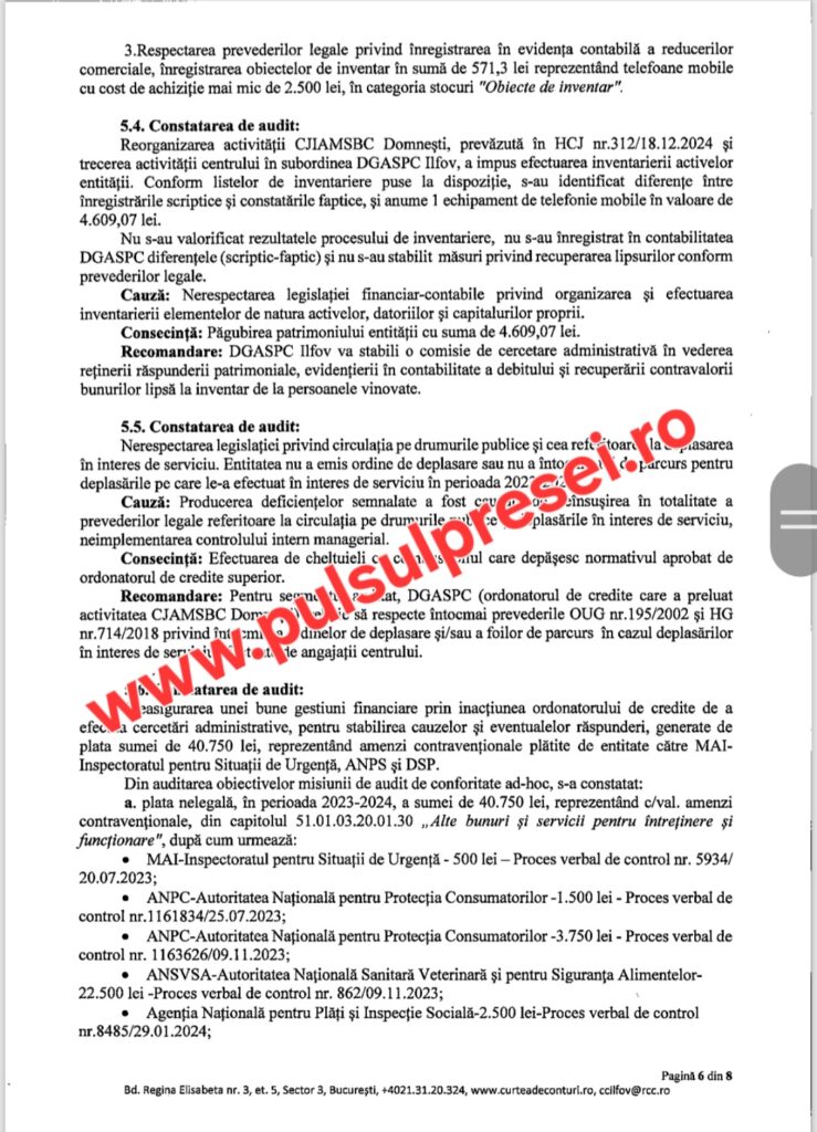 Curtea de Conturi scoate la iveală nereguli grave la DGASPC Ilfov. 12 Screenshot 20260125 124019 OneDrive