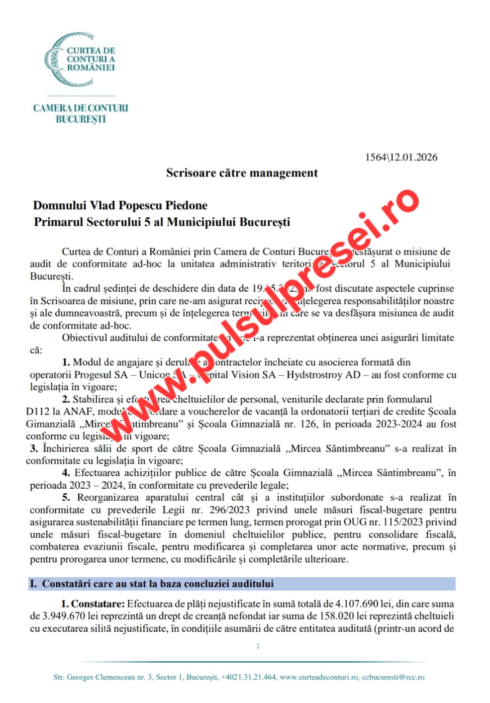 Curtea de Conturi lovește dur Primăria Sectorului 5: plăți nejustificate de peste 4 milioane de lei 9 Screenshot 20260131 085541 OneDrive