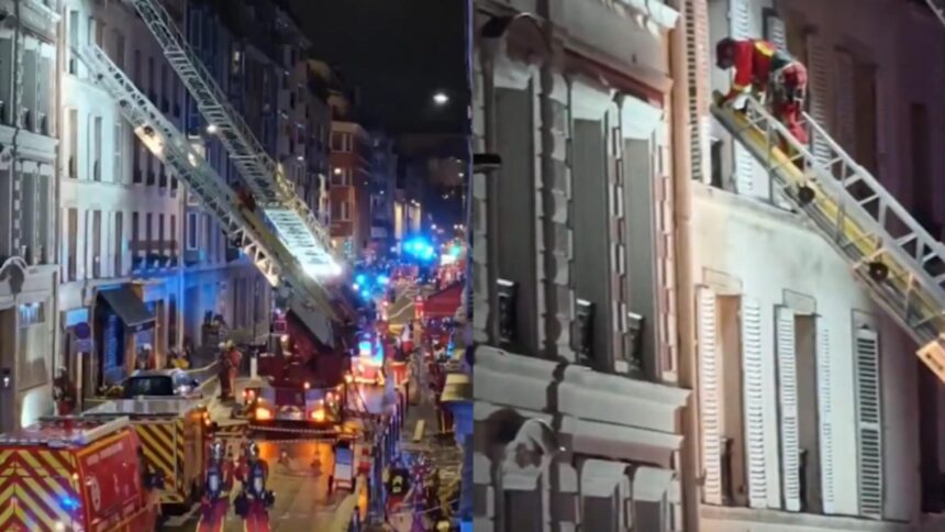 momente de panica la paris 20 de persoane au fost ranite dupa ce un apartament s a prabusit video 696ca6bebe014