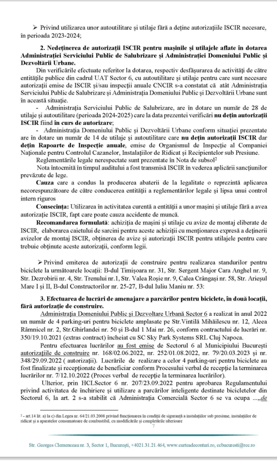 Constatările Curții de Conturi la Primăria Sectorului 6 10 Screenshot 20260201 120513 OneDrive