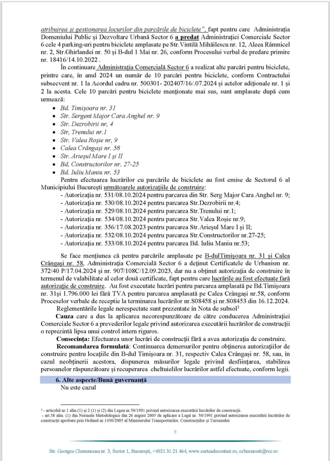 Constatările Curții de Conturi la Primăria Sectorului 6 11 Screenshot 20260201 120520 OneDrive
