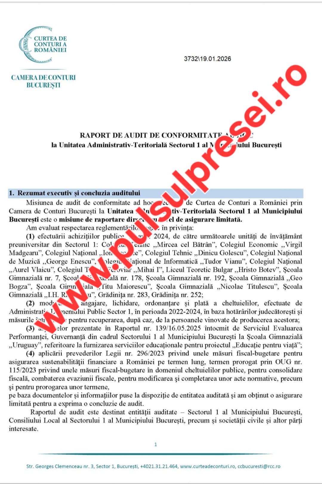 Bombă: Raport exploziv al Curții de Conturi la Primăria Sectorului 1 8 Screenshot 20260207 091457 OneDrive