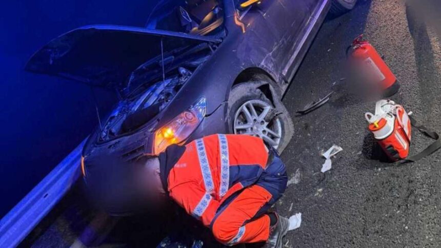 accident grav in olt trafic blocat dupa ce o masina a lovit doua persoane un barbat a murit 69a34a367747d