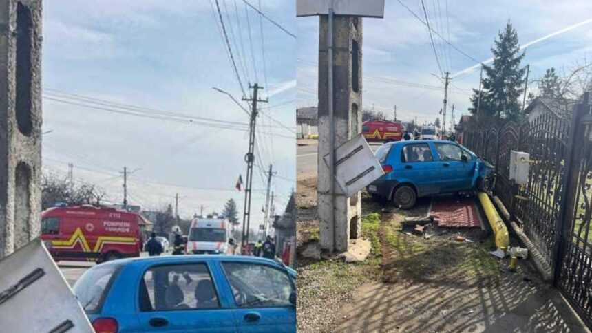 alerta in prahova patru case evacuate dupa ce un autoturism a derapat si a rupt o teava de alimentare cu gaze 698dbbcdd4163