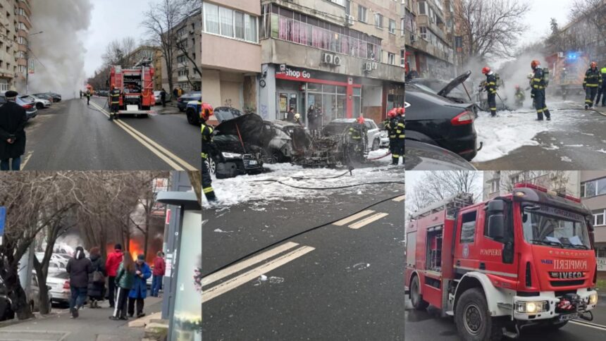 incendiu violent in bucuresti ard mai multe masini o persoana a murit iar alta este ranita foto video 698f13361052e