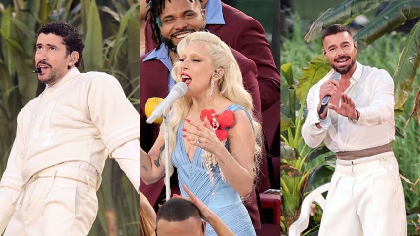 video exclusiv show de zile mari la pauza super bowl 2026 bad bunny lady gaga si ricky martin au incins atmosfera la seattle seahawks new england pa 69894647ecf14