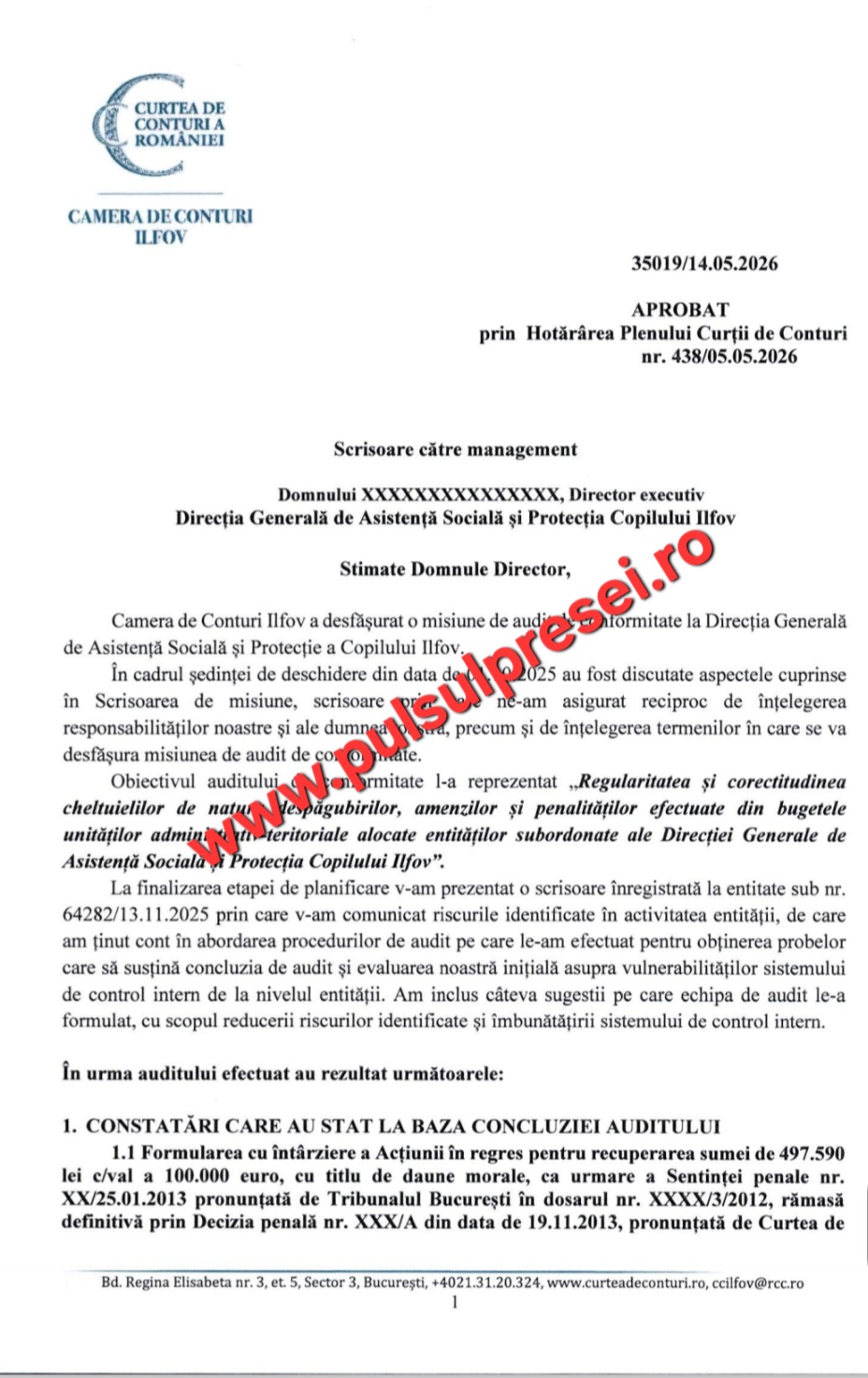 Raport devastator al Curții de Conturi la DGASPC Ilfov: executări întârziate, litigii pierdute, management deficitar și riscuri majore pentru bugetul public 9 Screenshot 20260520 212435 OneDrive