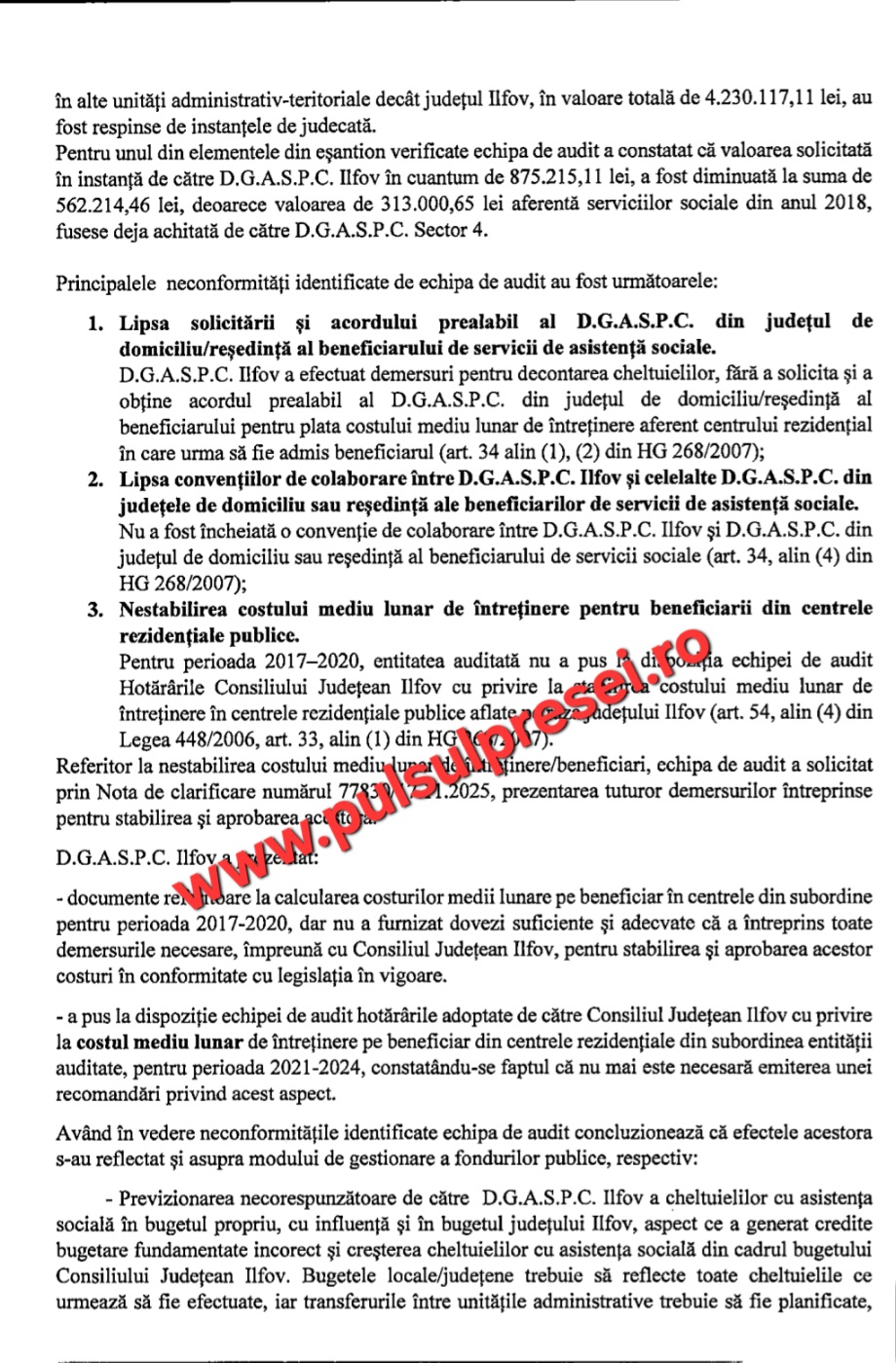 Raport devastator al Curții de Conturi la DGASPC Ilfov: executări întârziate, litigii pierdute, management deficitar și riscuri majore pentru bugetul public 12 Screenshot 20260520 212448 OneDrive