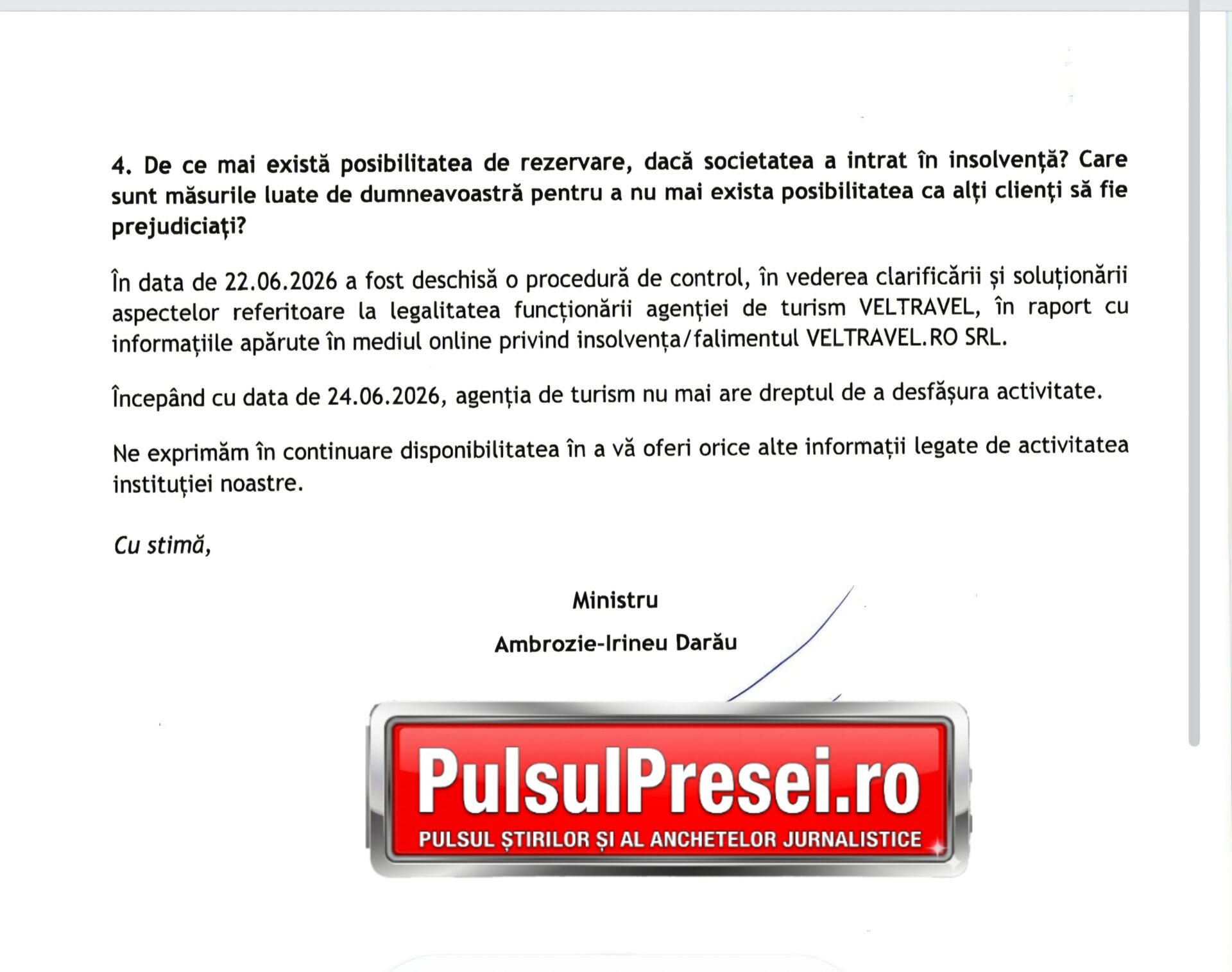 BOMBĂ ÎN TURISM: VELTRAVEL A INTRAT ÎN FALIMENT! Ministerul Economiei dă verdictul: Licență nulă, turiști în derivă 9 Screenshot 20260707 075105 Samsung Notes