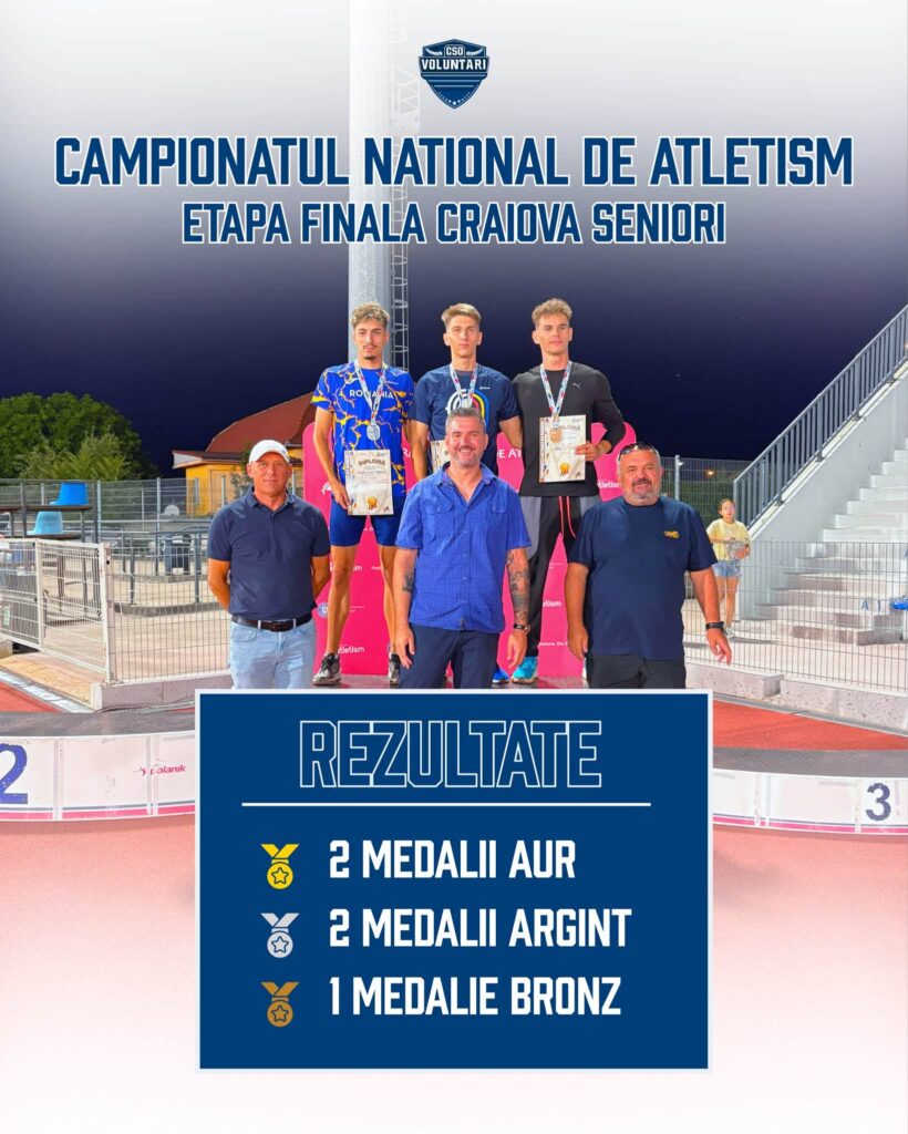medalii campionat national atletism cso voluntari 2026 foto fb cso vol