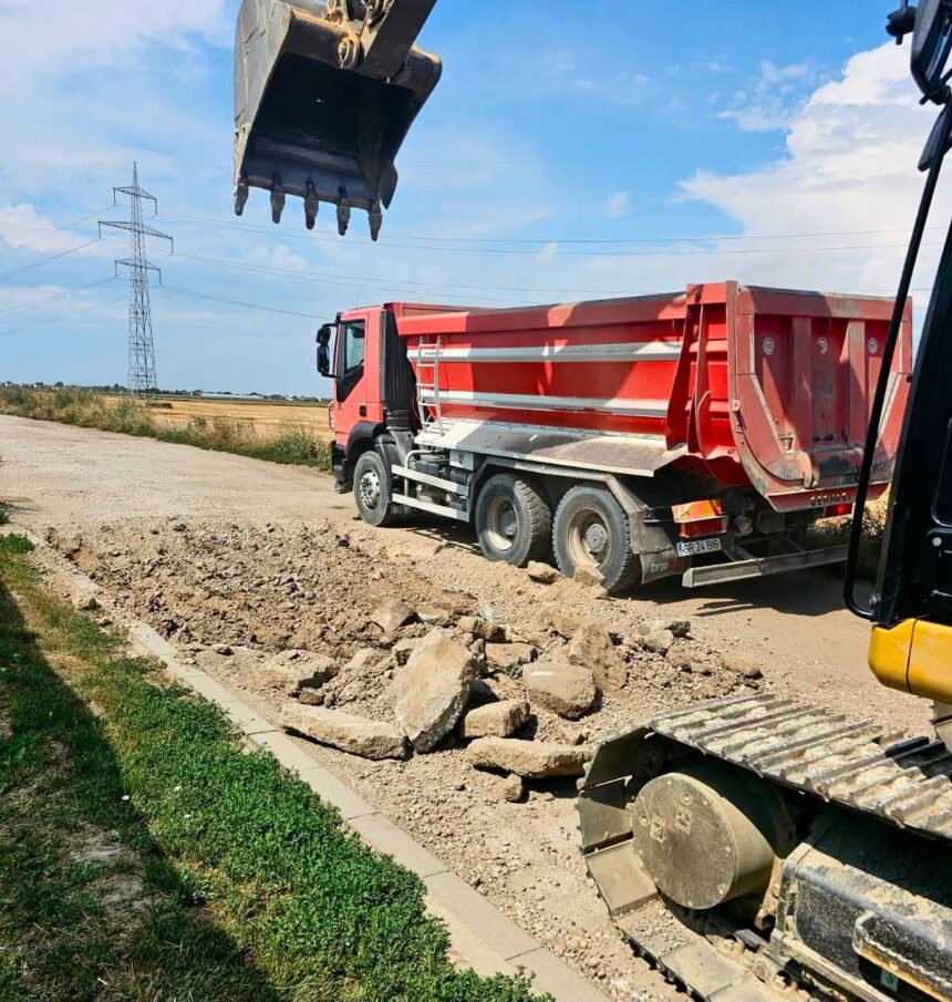 ruta mecanizarii berceni excavator camion santier foto fb george ene