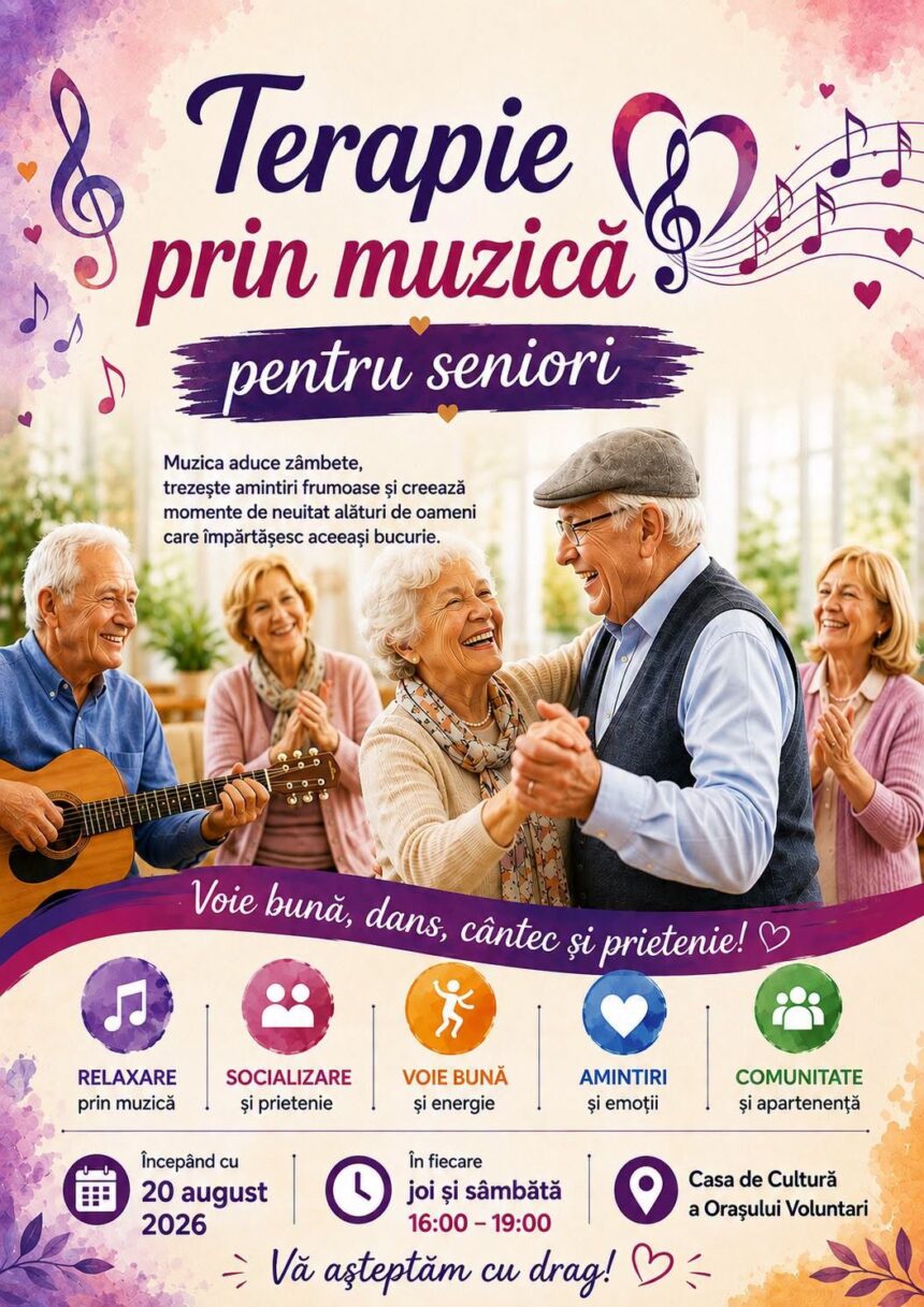 terapie prin muzica casa cultura voluntari foto fb florentin pandele